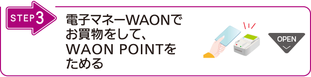 電子マネーWAONでお買物をして、WAON POINTをためる