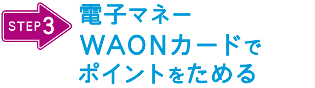 電子マネーWAONカードでポイントをためる